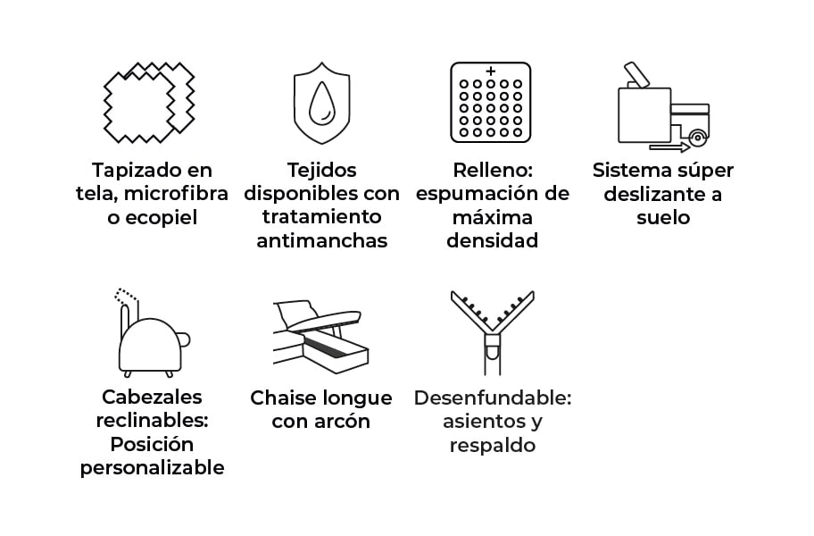 Sofá de tela Esmeralda de HOME - principal