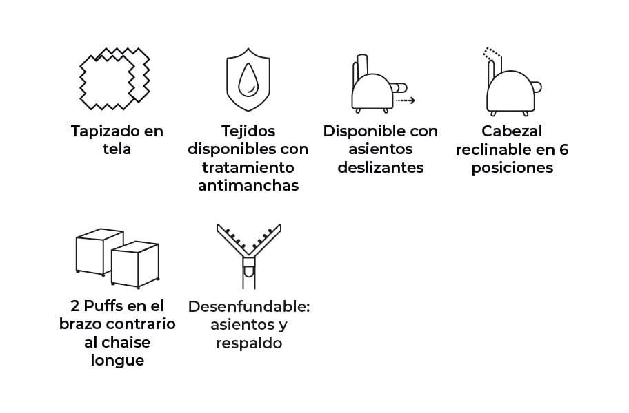 Sofá de tela Celta de HOME - principal