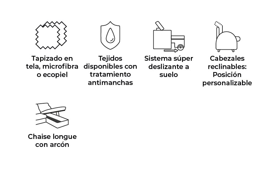 Sofá de tela Zafiro Plus de HOME - principal