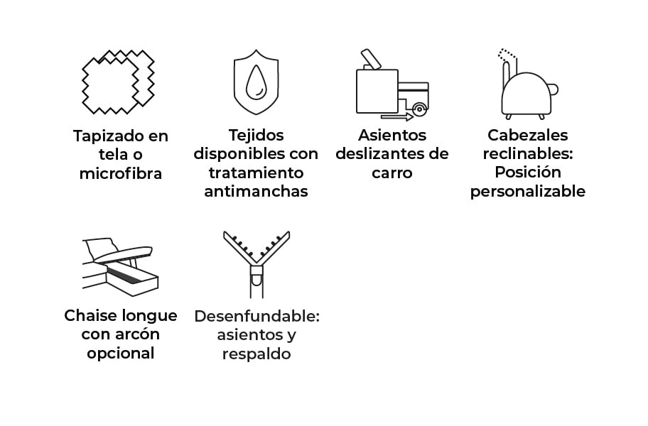 Sofá de tela Dener de HOME - principal