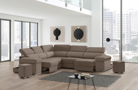Sofá de piel Lennon XL de StyleKomfort - principal