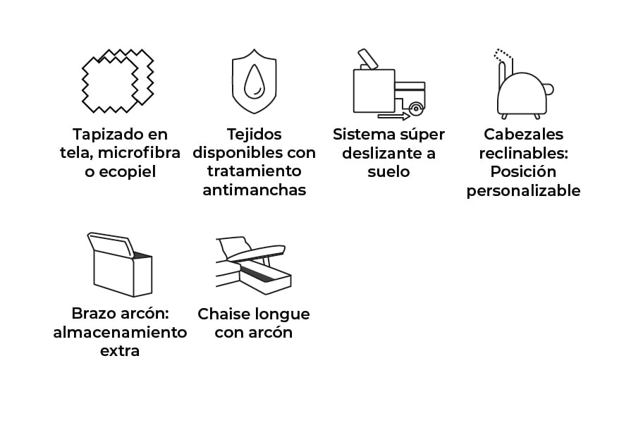 Sofá de tela Daresma de HOME - principal
