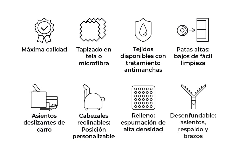 Sofá de tela Caren Plus de HOME - principal