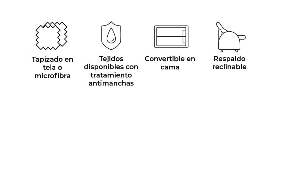 Sofá cama de tela Regata de HOME - principal