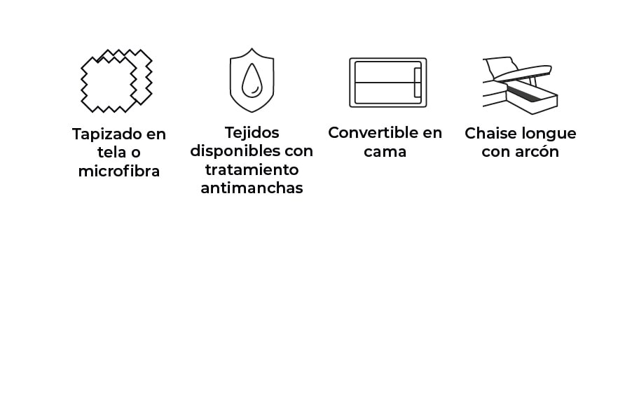 Sofá cama de tela Canal de HOME - principal