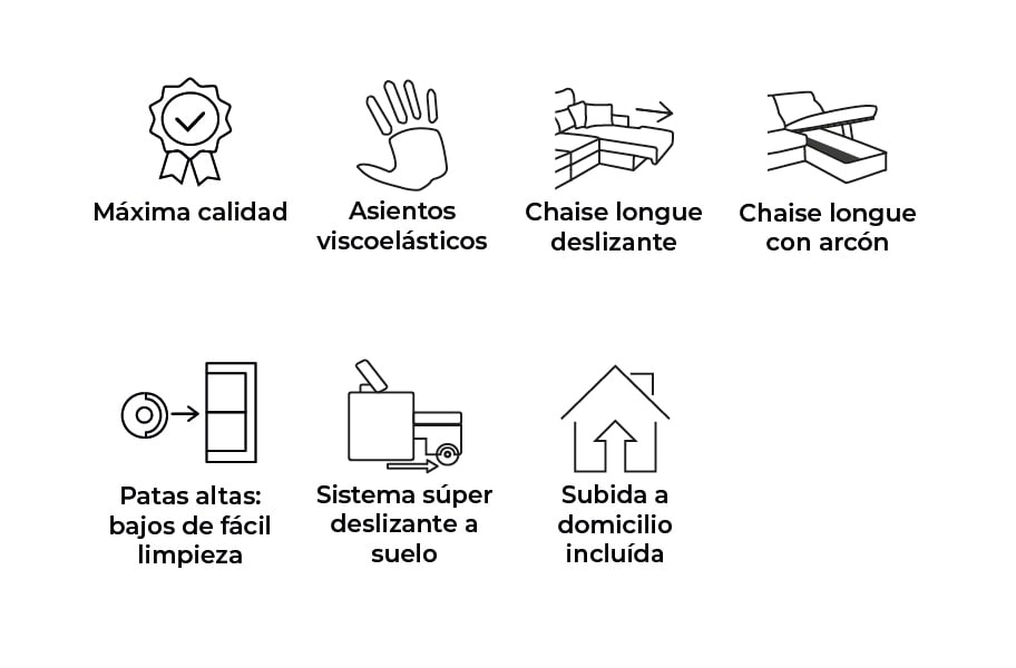Sofá rinconera de tela Loren XL de StyleKomfort - principal