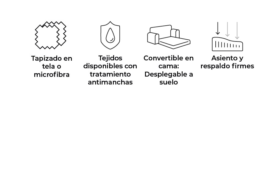 Sofá cama de tela Teixo de HOME - principal