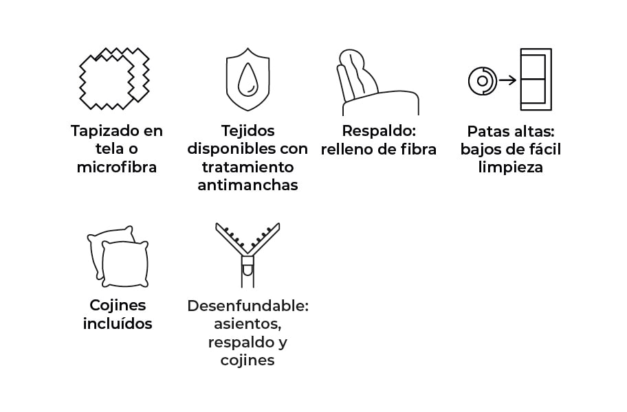 Sofá de tela Kasis de HOME - principal