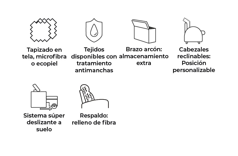 Sofá de tela Huren Max de HOME - principal