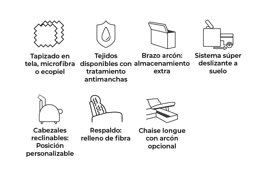 Sofá de tela Huren de HOME - principal