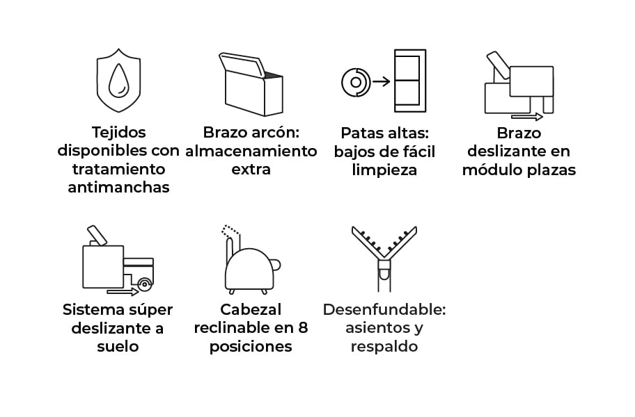 Sofá de tela Corsa de HOME - principal