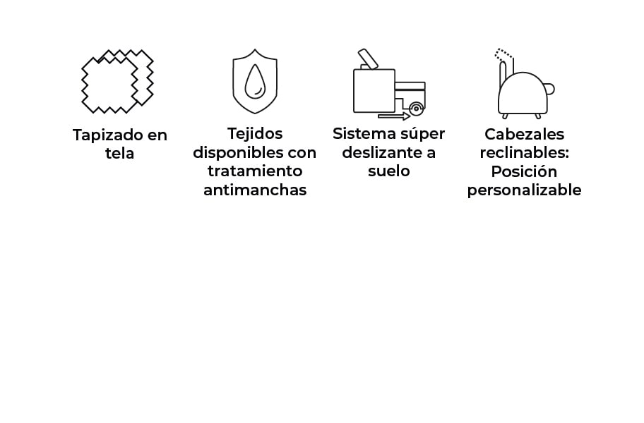 Sofá de tela Elaris de HOME - principal
