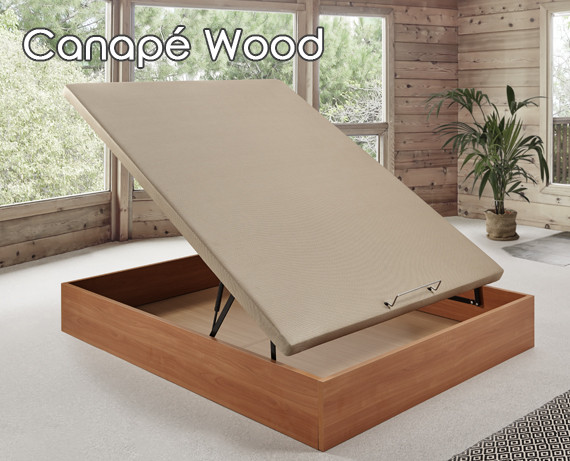 Komfortland Canap/é abatible Wood de Home Medida 135x180 cm Color Cerezo