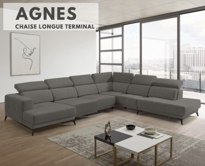 Sofá chaise longue terminal Agnes de StyleKomfort