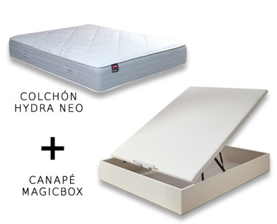 Pack colchón de espumación Hydra con canapé MagicBox